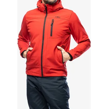 Pánská bunda Softshellová bunda CMP Vivo Jacket Zip Hood - ferrari/nero