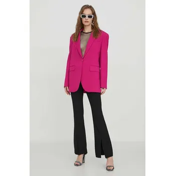 Dámské sako Blazer s příměsí vlny Moschino Jeans 0511.8768 růžová 43X, vel. 40