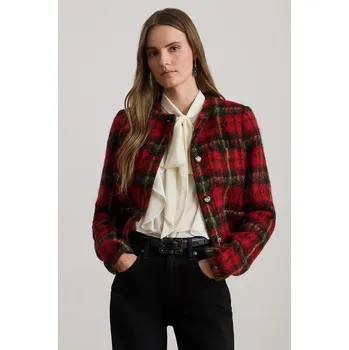 Dámské sako Blazer s příměsí vlny Lauren Ralph Lauren 200P02014 červená 33A, vel. 38