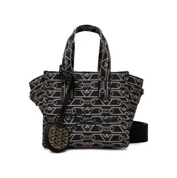 Emporio Armani La Gio - Kabelka přes rameno v modrá/béžová, plátno, 223376 | Kabelky pro ženy & muže