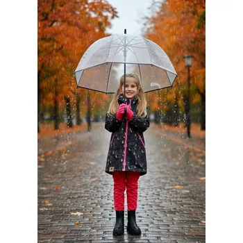 Kocour Mourek Kabát - parka softshellová DRAHOKAMY na černé Velikost 110