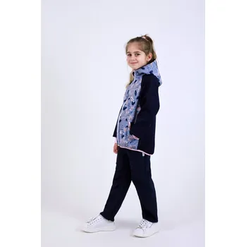 Chlapecká bunda Kocour Mourek Bunda softsthellová MODRÁ SRDÍČKA s tm.modrou Velikost 122/128
