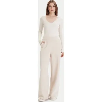 Dámské kalhoty Vero Moda Teplákové kalhoty Daisy 10338102 Béžová Wide Leg XL