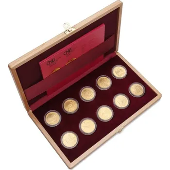 Sada zlatých mincí 10 x 1/2 Oz Hrady ČNB Standard