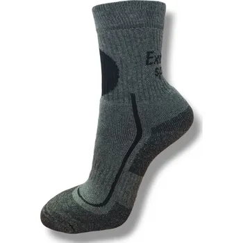 Dámské ponožky EXTRÉM SPORT bavlněné teplé ponožky - khaki Vyberte velikost: 46 - 48