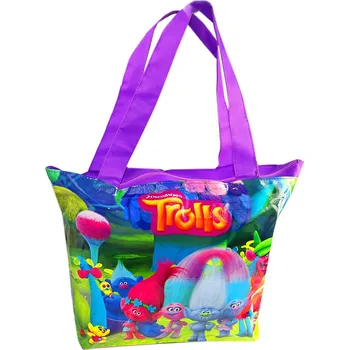 Plážová taška Nicole Brown Dětská plážová taška TROLLOVÉ TL 11347