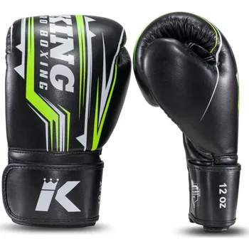 Boxerské rukavice King Pro Boxing boxerské rukavice Spartan 5 - černá/zelená, KPB/BG SPARTAN 5 14