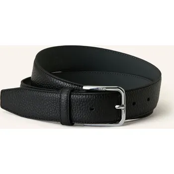 Opasek Boss Pánský Kožený Opasek Madison, černá / stříbrná, 90