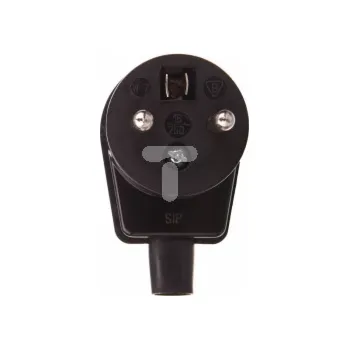 Elektrická zásuvka Powstaniec Úhlová zástrčka W 7 16A 2P+Z černá (31-12102.07)