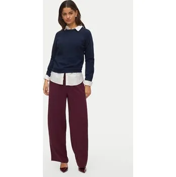 Dámská móda Vero Moda Teplákové kalhoty Esme 10338748 Bordó Regular Fit XL