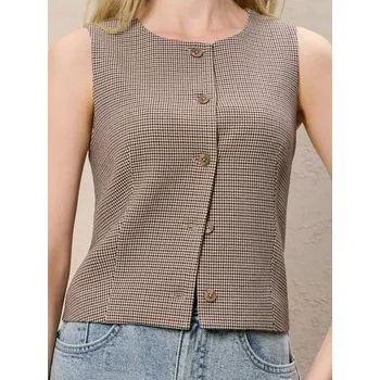 Dámské sako Sinsay - Kostkovaná vesta - vícebarevná - 752FI-MLC - 752FI-MLC-XXL