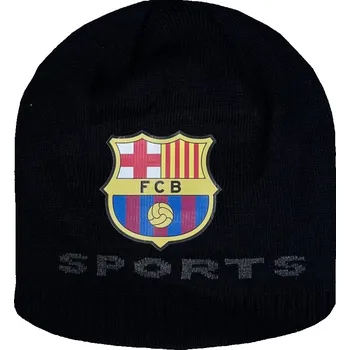 Čepice Numberoplus Dětská fotbalová pletená čepice - FC Barcelona Barva: vzor1