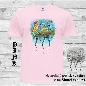 Chlapecké oblečení detske-bavlnene_tricko_uv_potisk_leguan Barva: Pink - růžová, velikost: 128