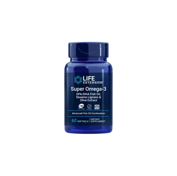 Life Extension Super Omega-3 EPA/DHA Fish Oil Sesame Lignans & Olive Extract 60 enterických kapslí