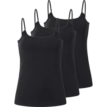 esmara® Dámský top se špagetovými ramínky, 3 kusy (černá, XS(32/34))