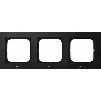 Elektrická zásuvka Ospel Triple Frame Sonata pro černé kovové konektory IP-44 (RH-3R/33)