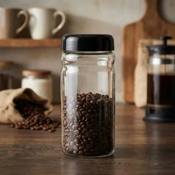Dóza na potraviny Skládací / Skleněná nádoba na kávu s víkem 1,8 l