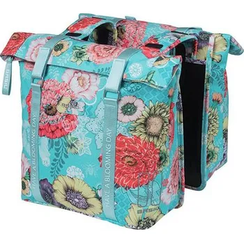 brašna na kolo Basil dvojbrašna Bloom Field (blue)