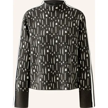 Dámský svetr Oui Dámský Svetr, černá / tmavě šedá / bílá, 40