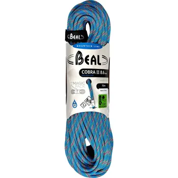 Sport Dynamické lano Beal Cobra Unicore 8,6 mm x 70 m - golden dry blue