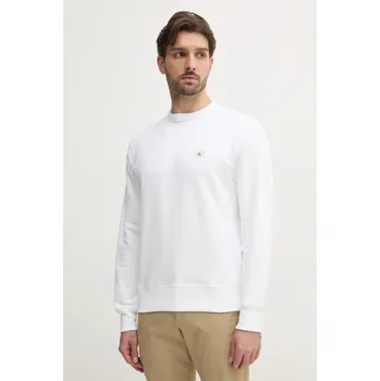 Dámská mikina Bavlněná mikina Calvin Klein Jeans J30J327115 bílá 00X, vel. XL