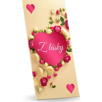 Čokoláda Selllot, s.r.o., K Hájům 34, 155 00 Praha 5 - Vyrobeno v EU Z lásky - mléčná čokoláda s mandlemi a jahodami 175g