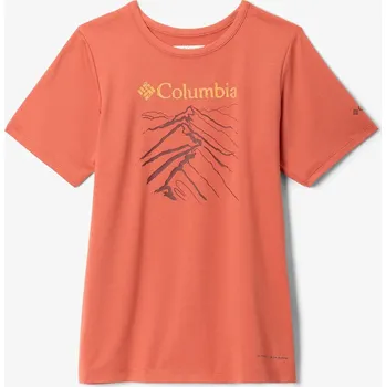 Chlapecké oblečení Chlapecké tričko Columbia Tech Trail Short Sleeve Graphic Shirt - tuscan/ridge line life