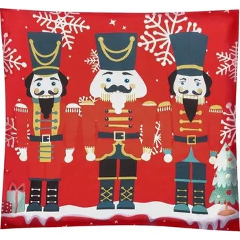 Ruhhy Povlak na polštář vánoční 40 x 40 cm, červený Louskáček