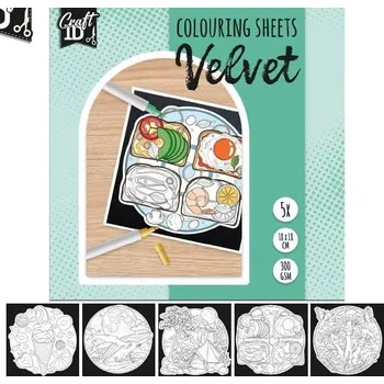 Antistresové omalovánky SMT Creatoys s.r.o. Sametové vybarvovací obrázky, 5ks 18 x18 cm zelené