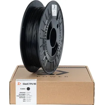 Filament 3DPower TPU - Černá / Black 0.5 kg - Filament