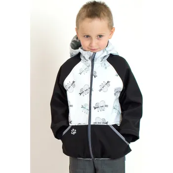 Kocour Mourek Bunda softshellová LENOCHODI s černou s fleecem Velikost 110/116