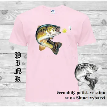 Chlapecké oblečení detske-bavlnene-tricko-uv-potisk-okoun Barva: Pink - růžová, velikost: 128