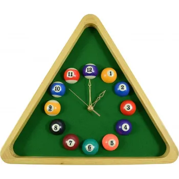 Hodiny Hodiny Billiard Clock Triangl světlé