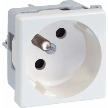 Elektrická zásuvka Kontakt-Simon K45 zásuvka jednoduchá w/u 16A IP20 čistě bílá - K02/9