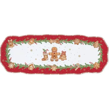 Easy Life, Itálie Easy Life - Porcelánový servírovací tác Fancy Gingerbread obdélník - 37 × 14 cm Barva: jako na obrázku