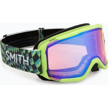 Lyžování Dětské lyžařské brýle Smith Daredevil Jr electric lime left turn/blue sensor mirror