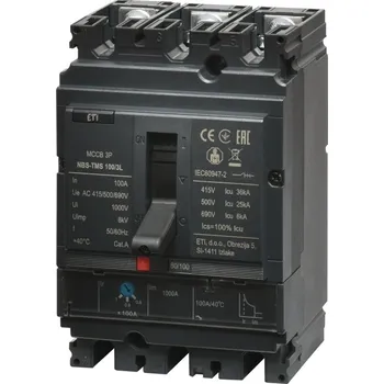 Jistič ETI JISTIČ KOMPAKTNÍ NBS-TMS 100/3L 100A 3P 004673007