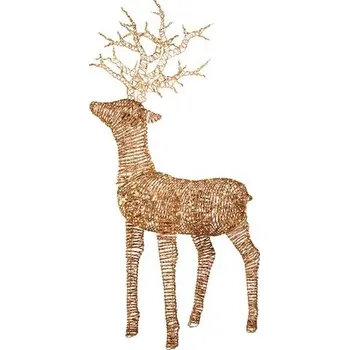 Vánoční osvětlení Venkovní LED sob s osvětlením 38 x 107 x 180 cm zlatý