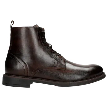 Pánské polobotky Hnědé Pánské Kožené Boty Se Zateplením Wojas 2405252 45