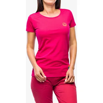 Dámské tričko Bavlněné tričko dámské La Sportiva Climbing on the Moon T-Shirt - fucsia/giallo