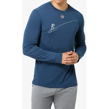 Pánská mikina Mikina bez kapuce Super.natural HZSG Haute Route LS - ocean blue/various