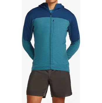 Oblečení a móda Mikina s kapucí Icebreaker Merino Blend 300 RealFleece Descender LS Zip Hoodie - topaz/atlantis/cb
