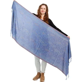 Šátek Šál z pašmíny Elham Blue, Sittar POSLEDNÍ KUS!