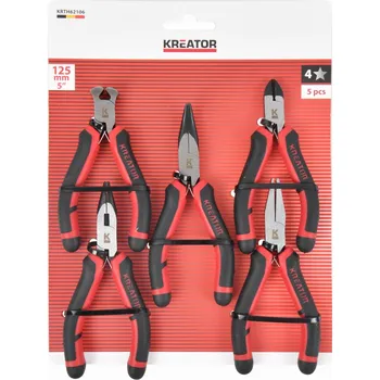 Ruční nářadí Kreator KRTH62106 - Sada mini kleští 125mm 5ks