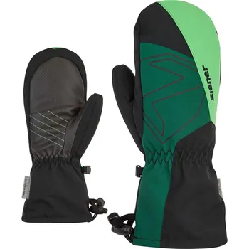 Dětské zimní rukavice Ziener Lavalino AS AW Jr deep green - palčáky s poutkem velikost rukavic 9 let (5,5)