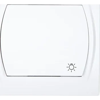 vypínač Tlačítko světla s logem Karlik bílé (LWP-5)