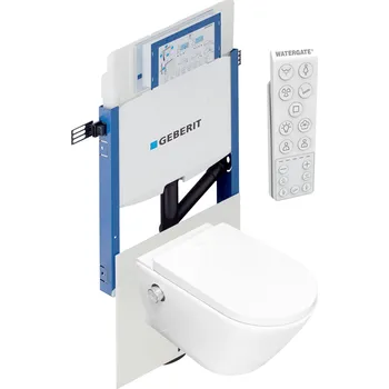 WC sada WATERGATE INTEGRA+ Premium sprchovací toaleta + GEBERIT KOMBIFIX předstěnový modul WG-100P-SET-110.367.00.5