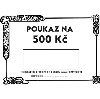 Dárková visačka Dárkový poukaz na nákup v hodnotě 500Kč