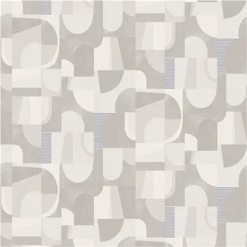 Vliesové tapety na zeď geometrický vzor šedo-bílý