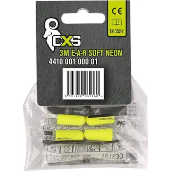 Průmyslové lepidlo Zátkové chrániče sluchu 3M E-A-R SOFT NEON, balení 3 páry